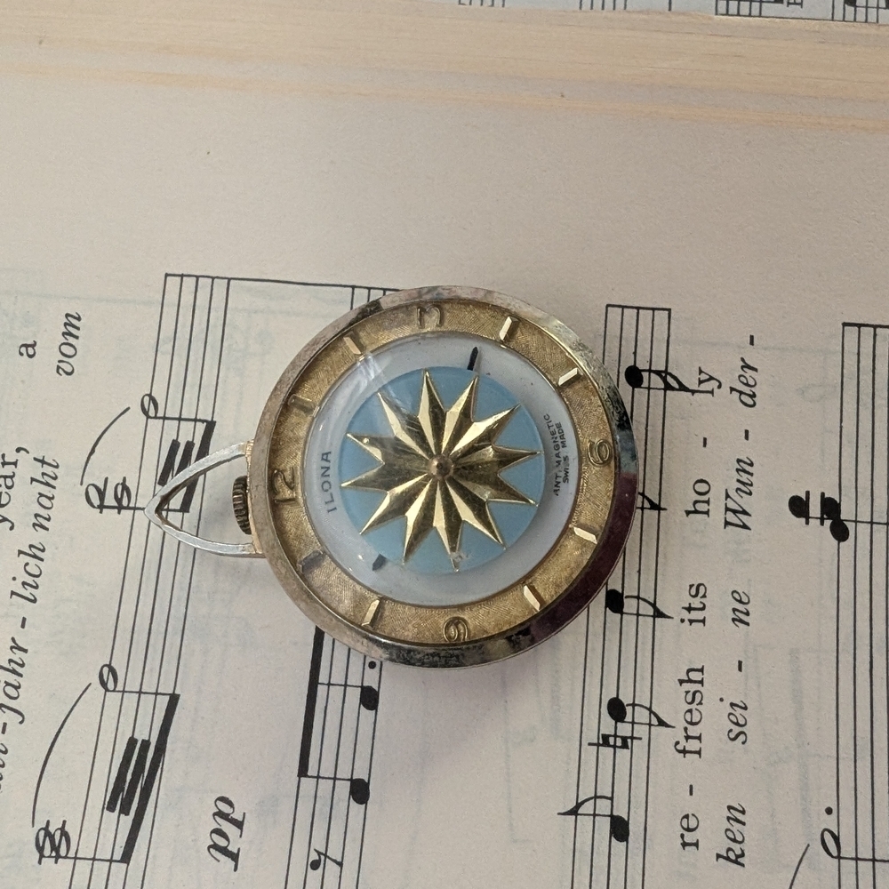 Ilona Watch Gold and Silver Star Pendant - Picture 2 of 5